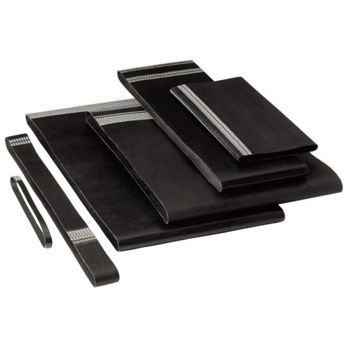 Flachriemen 610 X 1 X 20 Mm – Neopren Mit Polyester-Zugstrang, Schwarz, Antistatisch