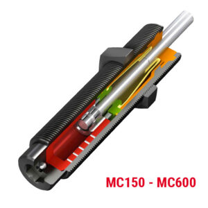 Kleinstoßdämpfer MC150 - MC600, Querschnitt Produkt (grafische Darstellung)