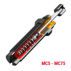 Kleinstoßdämpfer MC5 - MC75, Querschnitt Produkt (grafische Darstellung)