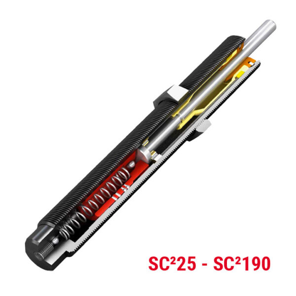 Kleinstoßdämpfer SC²25 - SC²190, Querschnitt Produkt (grafische Darstellung)