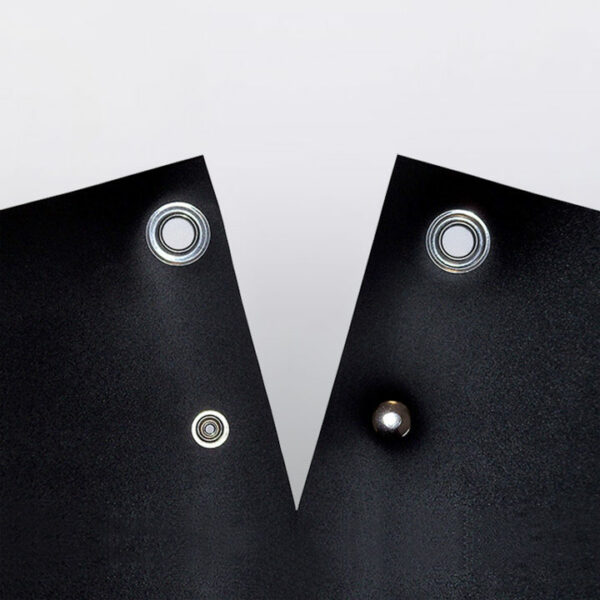 Schweißerschutzvorhang "Extrem", Sonosorp Lärmschutz, Nahaufnahme Produkt (schwarzer Vorhang)