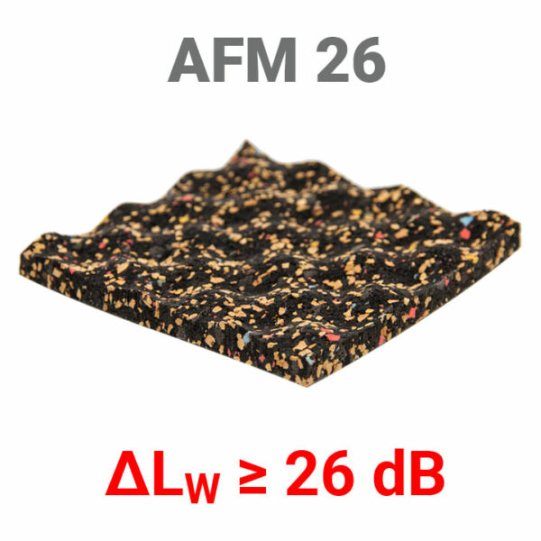 AFM 26 mit Trittschallverbesserungsmaß 26 dB nach ISO 717-2.