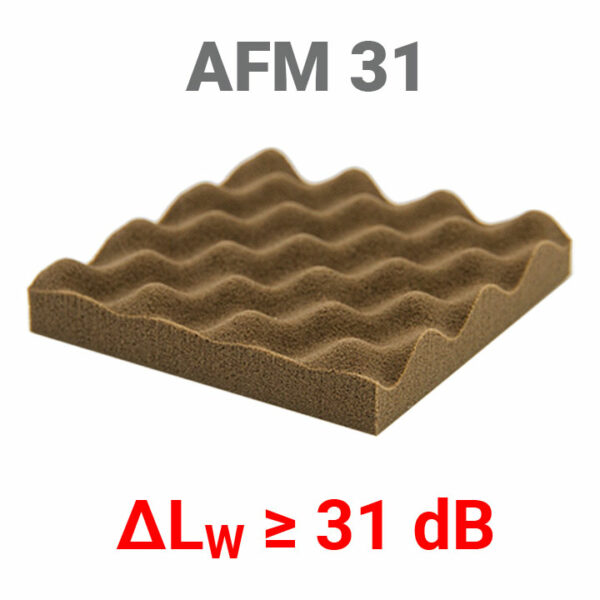 AFM 31 mit Trittschallverbesserungsmaß 31 dB nach ISO 717-2.