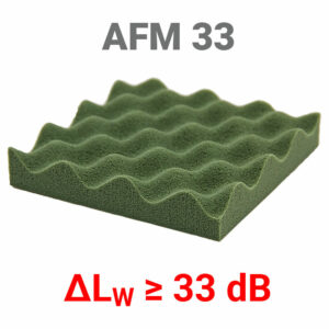 Trittschallschutz AFM 33 mit Trittschallverbesserungsmaß 33 dB nach ISO 717-2.