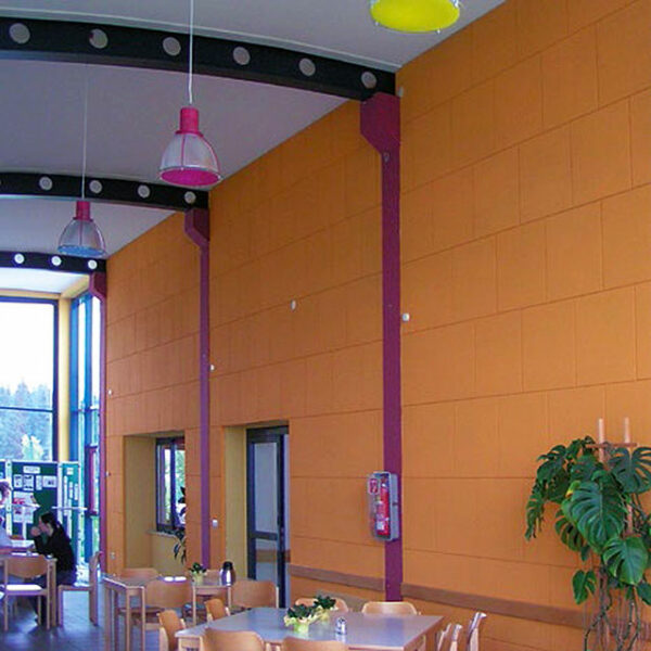 Sonosorp Poro in der Innenanwendung, Sonosorp, Innenraum eines Restaurants (als Beispiel für die Innenanwendung)